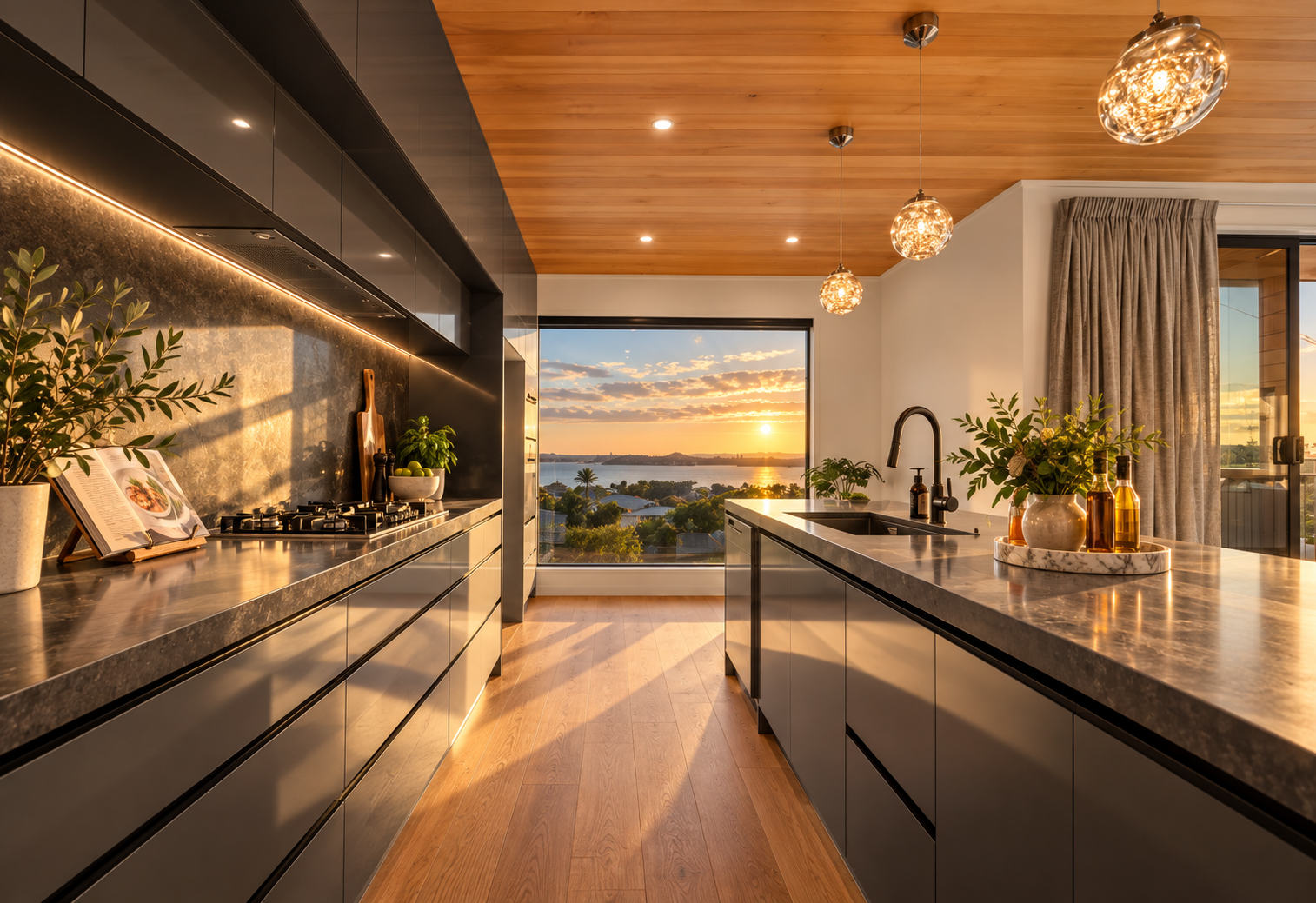 Kitchen and dining area